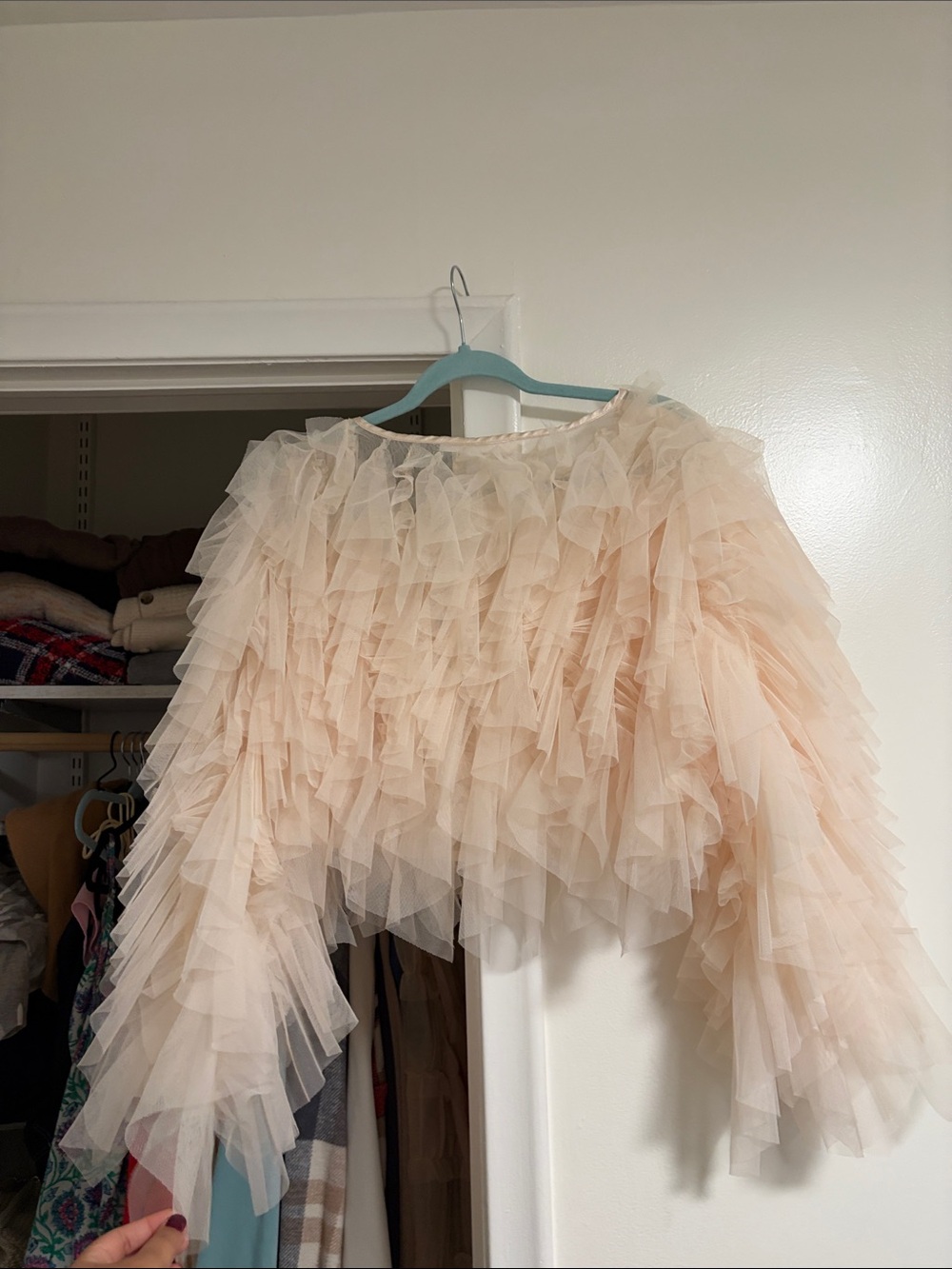 Altar'd State Blush Layered Tulle Bolero - Picture 2 of 2